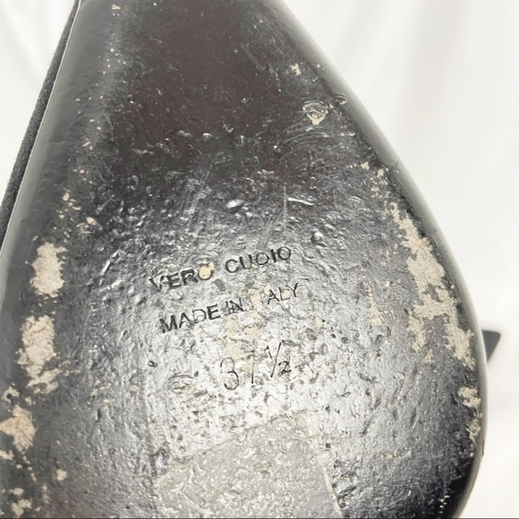 Balmain Mercy Suede Chain Fringe Pointed Toe Stiletto Heeled Ankle Boots Black - Picture 14 of 14